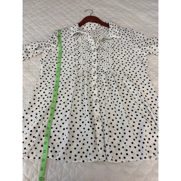 Seraphine Maternity Sz 8 Dotty Woven Blouse Polka Dots - Picture 6 of 8
